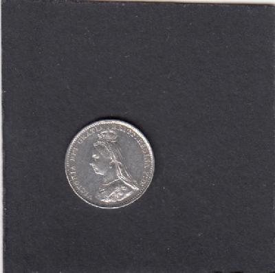 Beschrijving: 3 Pence VICTORIA 